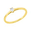 Solitärring 1KG24 aus 18 Karat Gelbgold mit ovalem Diamant 0,11 ct