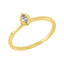 Solitärring 1KK87 aus 18 Karat Gelbgold mit Diamant im Navetteschliff 0,10ct