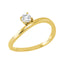 Solitärring 1KQ47 aus 18 Karat Gelbgold mit Diamant im Brillantschliff 0,21ct