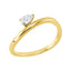 Solitärring 1KQ48 aus 18 Karat Gelbgold mit Diamant in Tropfenform 0,19ct