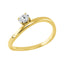 Solitärring 1KQ49 aus 18 Karat Gelbgold mit ovalem Diamant 0,19ct