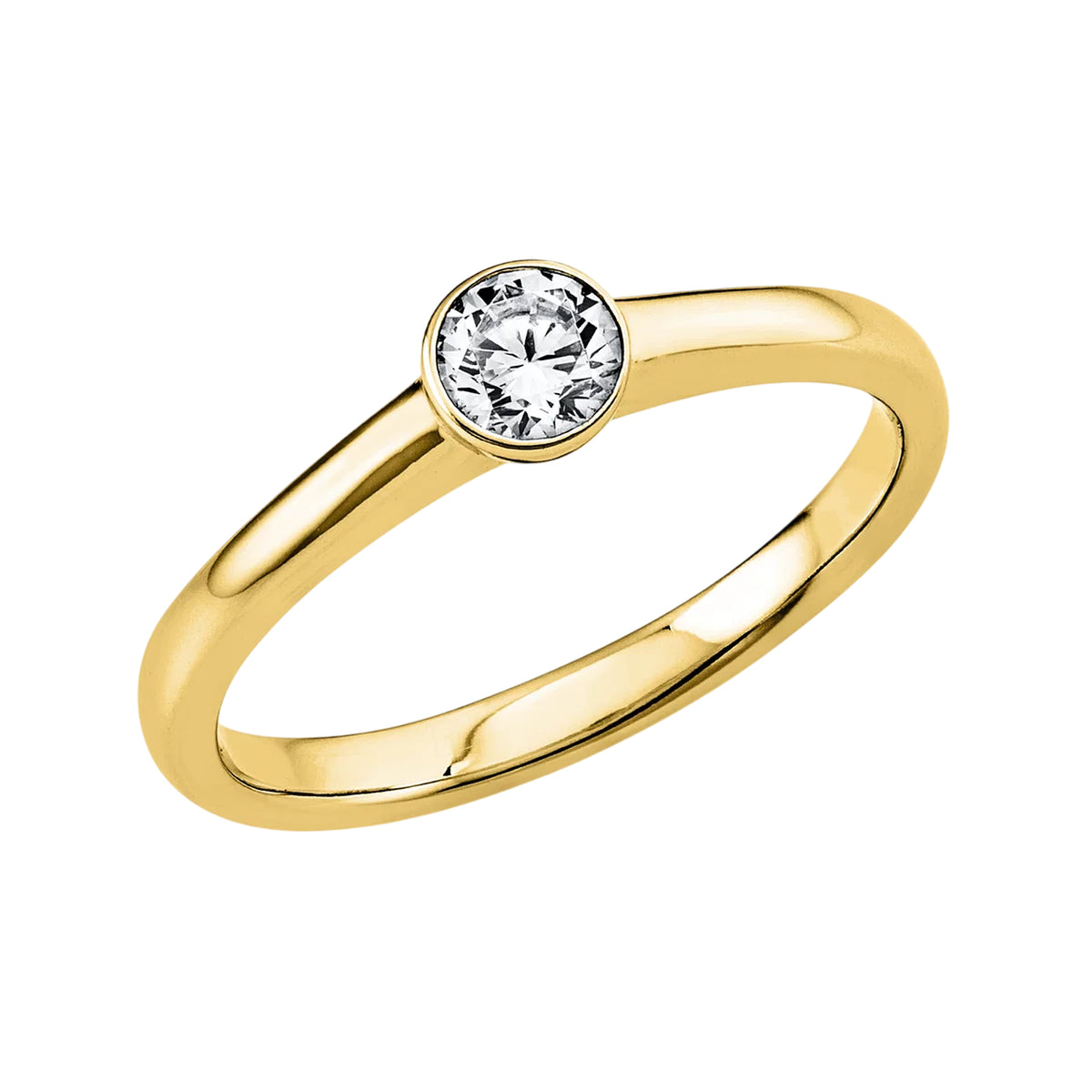 Solitärring 1O226 aus 18 Karat Gelbgold mit Diamant 0,25 ct Hauptbild