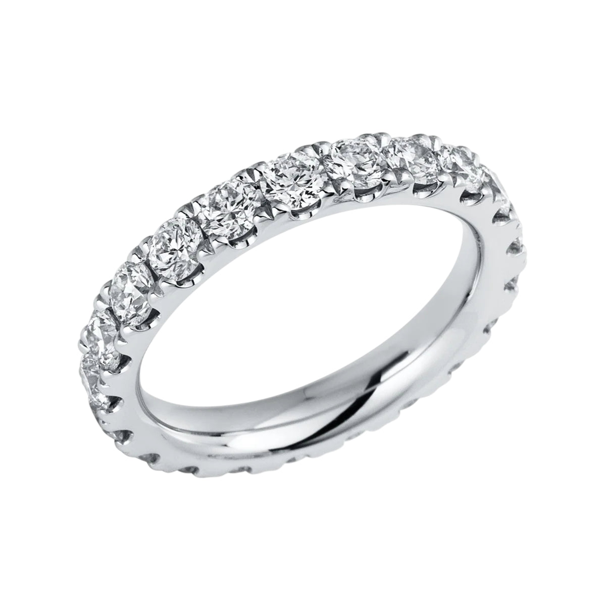 Solitärring 1O239 aus 18 Karat Weißgold mit 20 Diamanten 2,39ct Hauptbild
