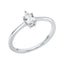 Solitärring 1Q532 aus 18 Karat Weißgold Platin mit tropfenförmigem Diamant 0,30ct