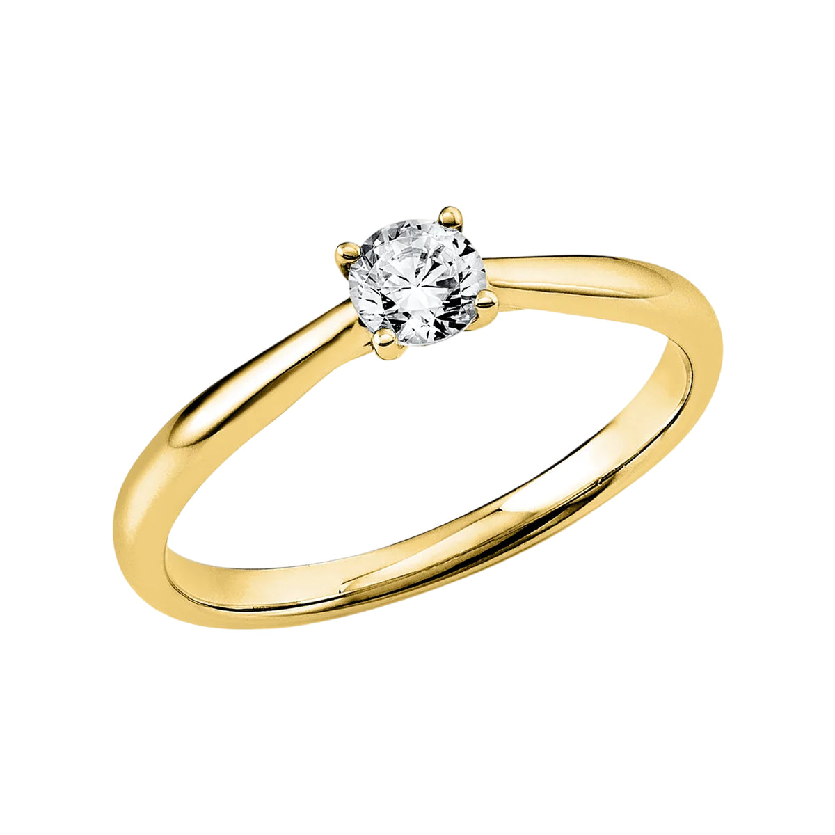 Solitärring 1Q558 aus 18 Karat Gelbgold mit ovalem Diamant 0,25 ct Hauptbild
