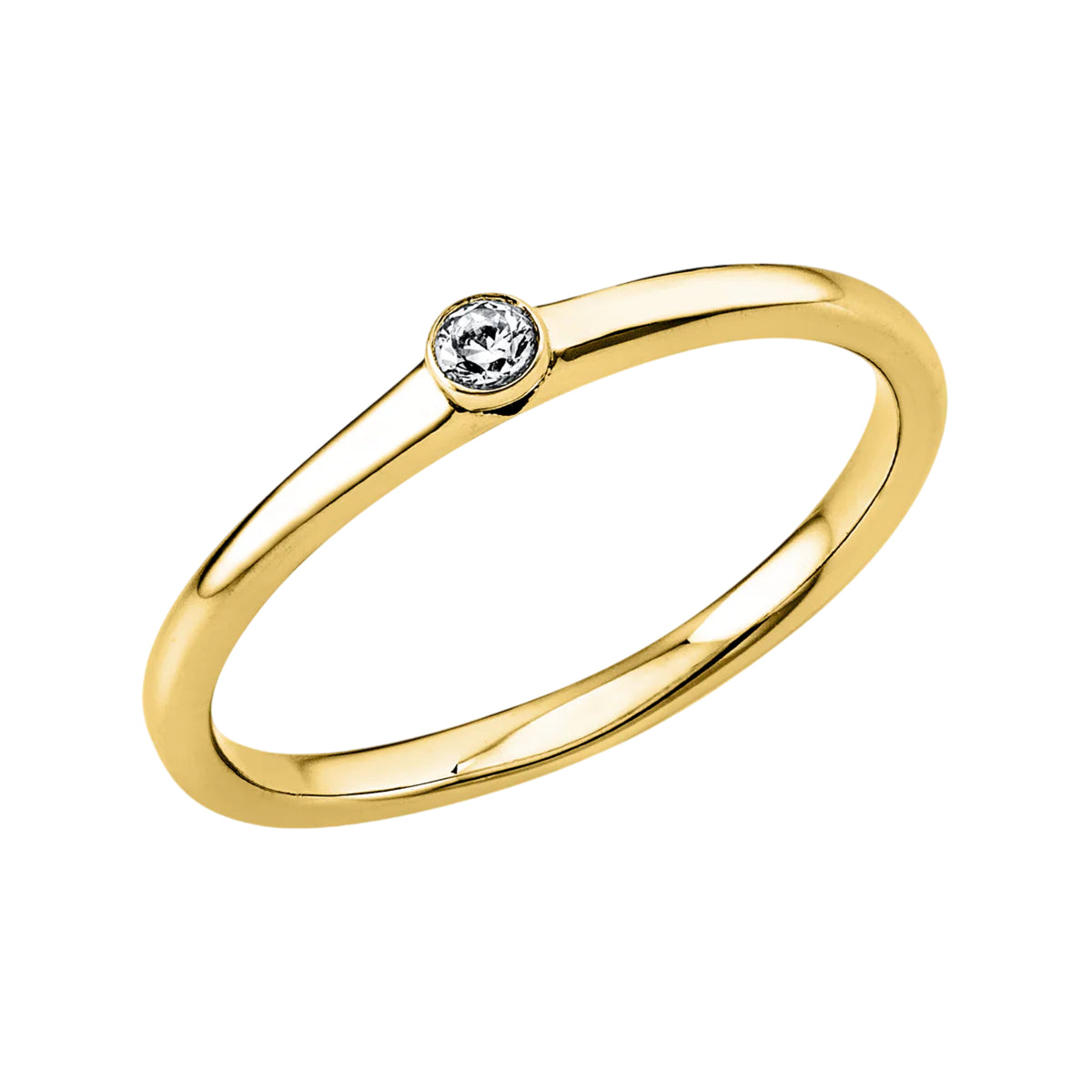 Solitaire Ring 1U526 aus 18kt Gelbgold mit Diamant 0,05 ct Hauptbild