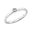 Solitärring 1U527 aus 18 Karat Weißgold mit rundem Diamant 0,10 ct