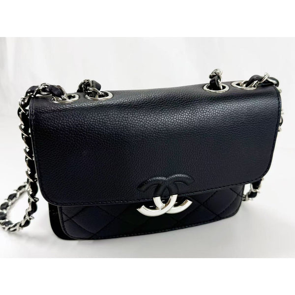 CHANEL CC Box Flap A98646 Medium Caviar-Kalbsleder Schwarz