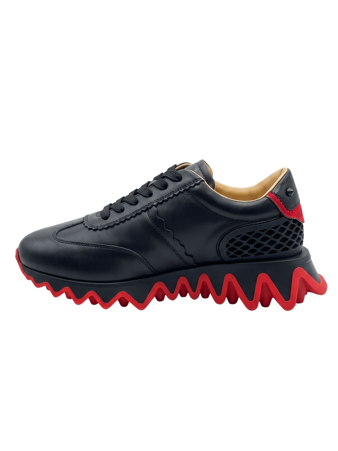 Louboutin Sneakers Herren schwarz rot