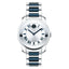 Movado Bold Damenuhr silber blau Edelstahl