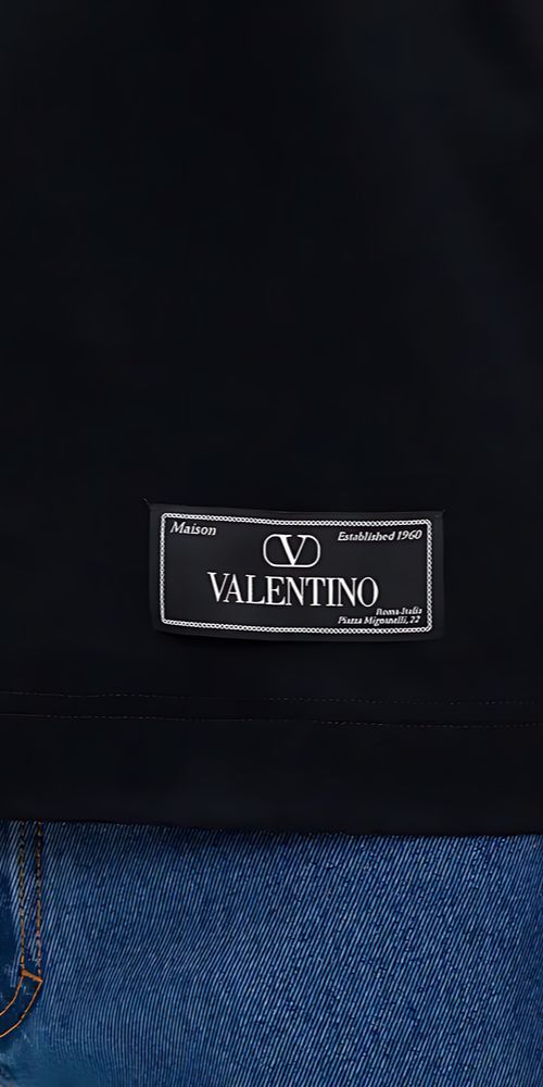 Valentino T-Shirt mit Logo Print in Schwarz Herren Zweitbild