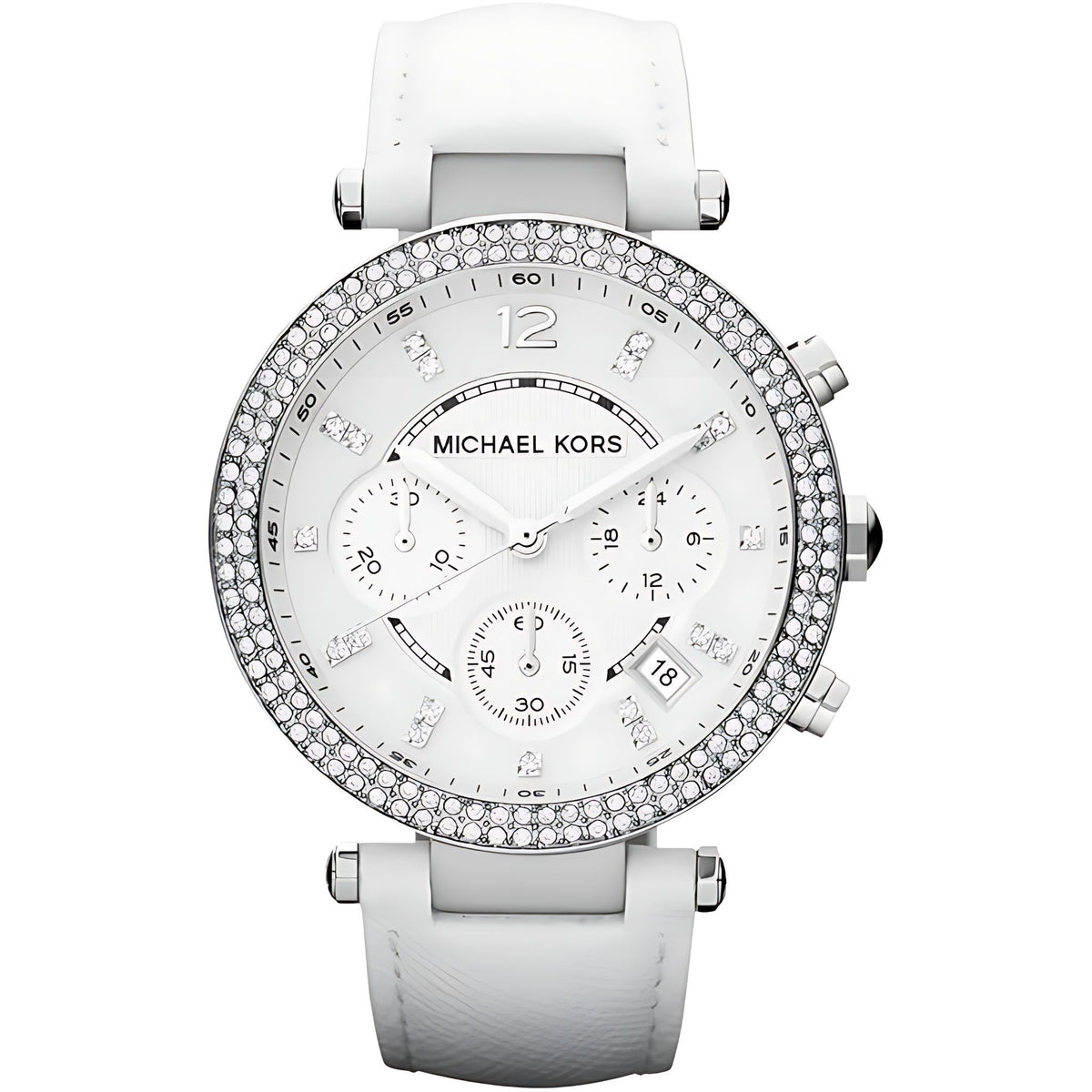 Michael Kors Parker Lady Damenuhr silber weiß Hauptbild