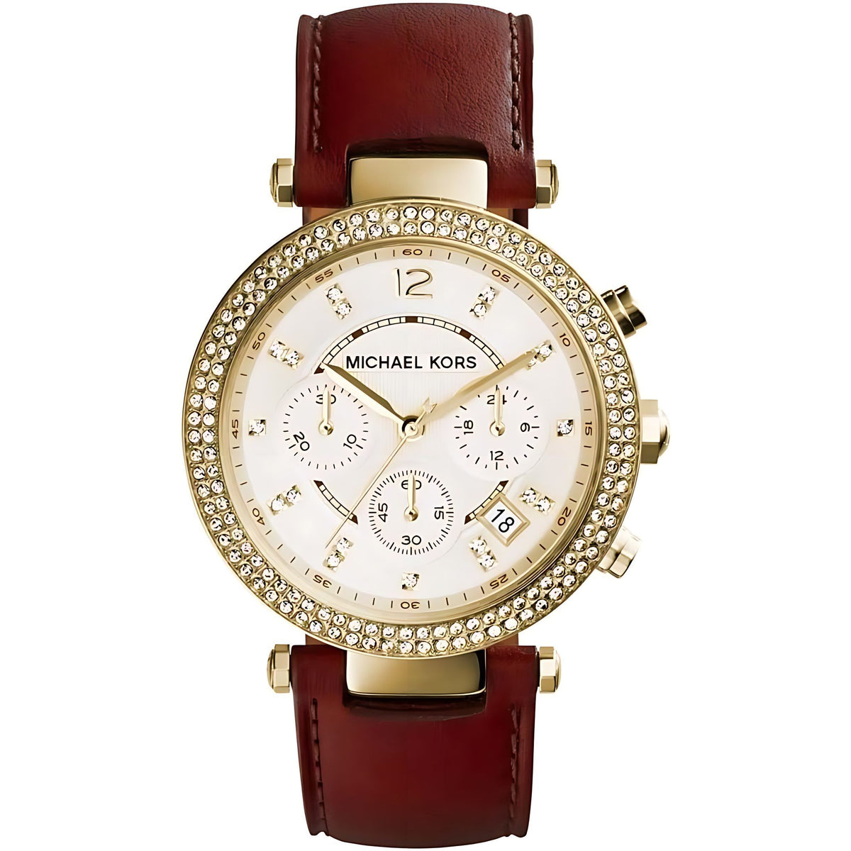 Michael Kors Parker Lady Damenuhr gold weinrot