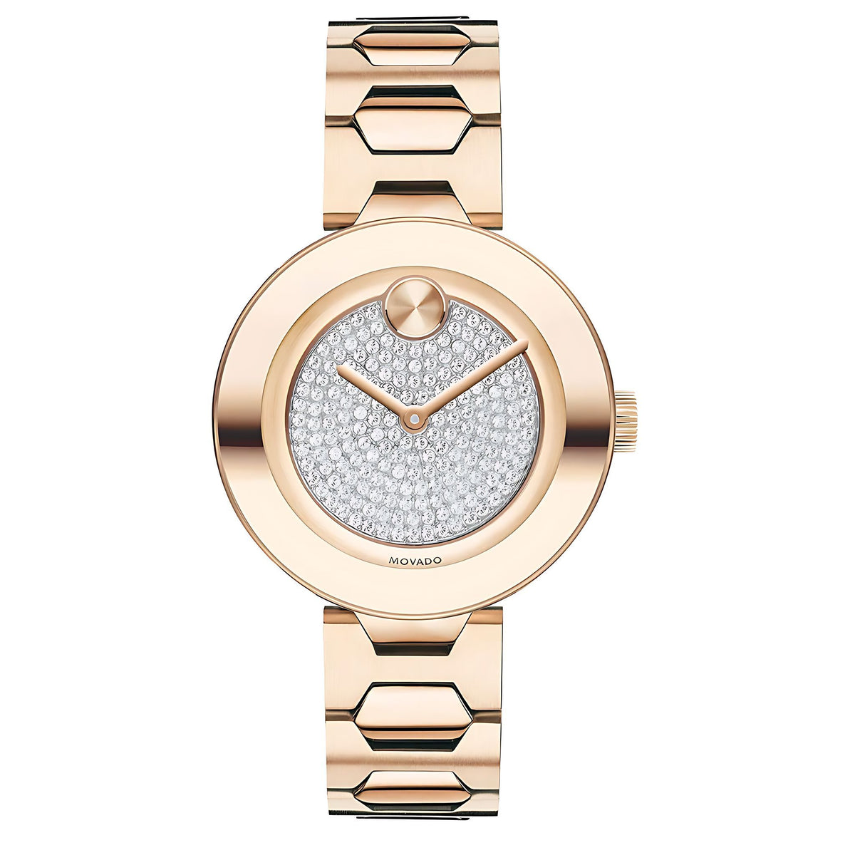 Movado Bold Damenuhr roségold Edelstahl