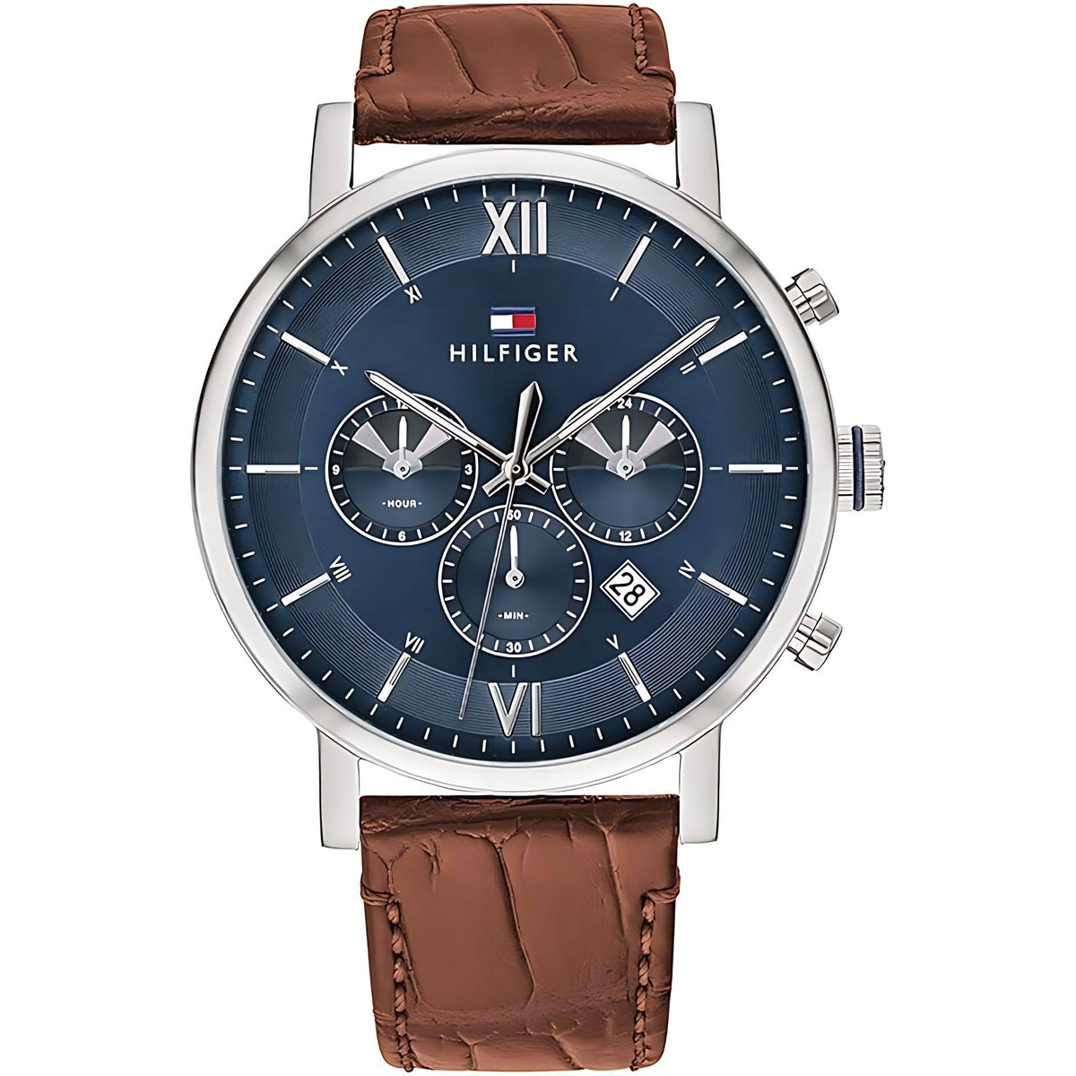 Tommy Hilfiger Evan Armbanduhr silber braun