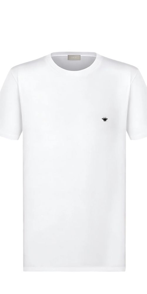 Dior Bienen Stickerei T-Shirt Herren weiß
