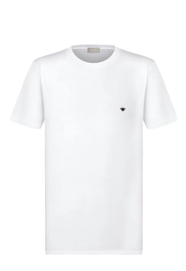 Dior Bienen Stickerei T-Shirt Herren weiß