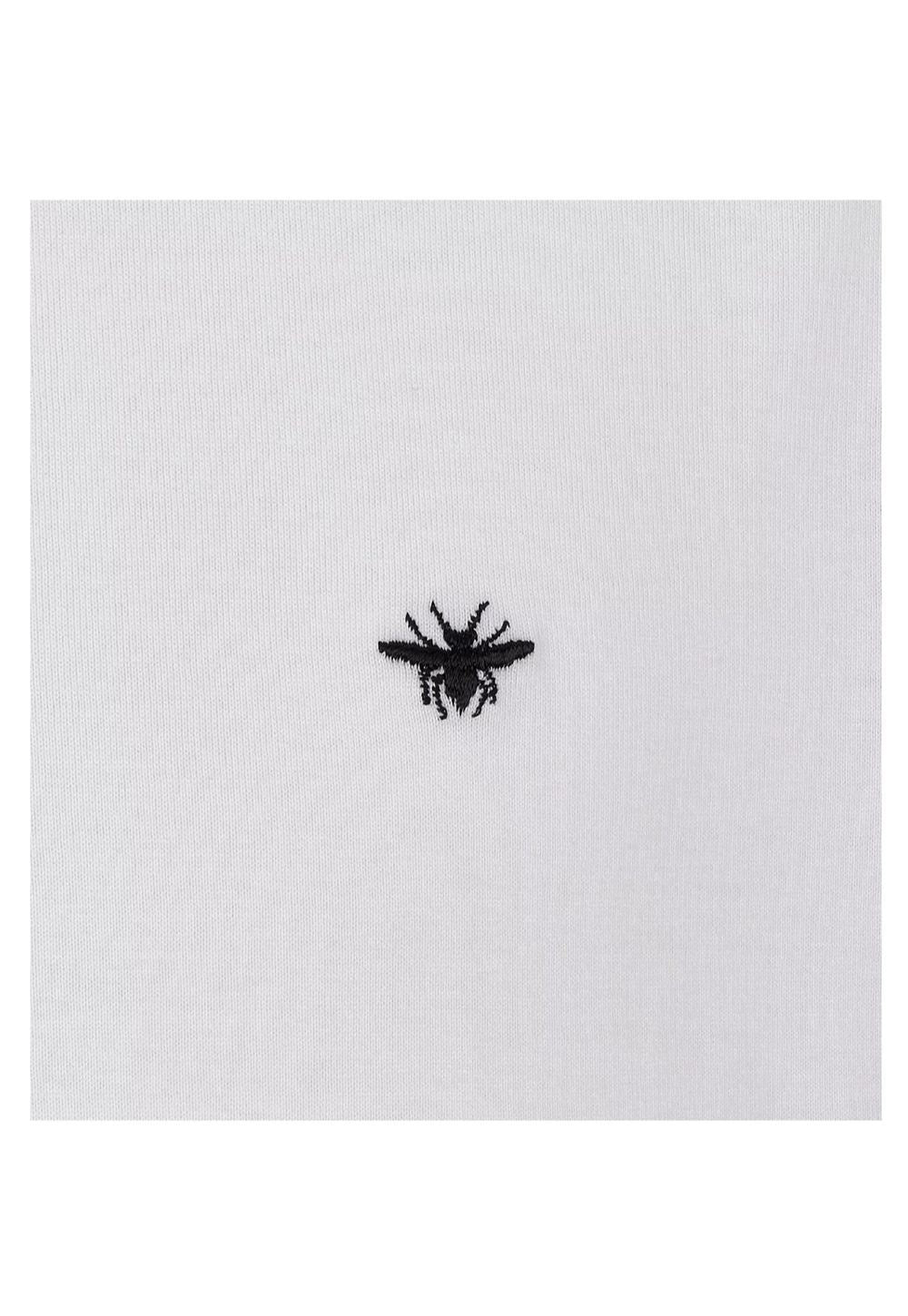 Dior Bienen Stickerei T-Shirt Herren weiß