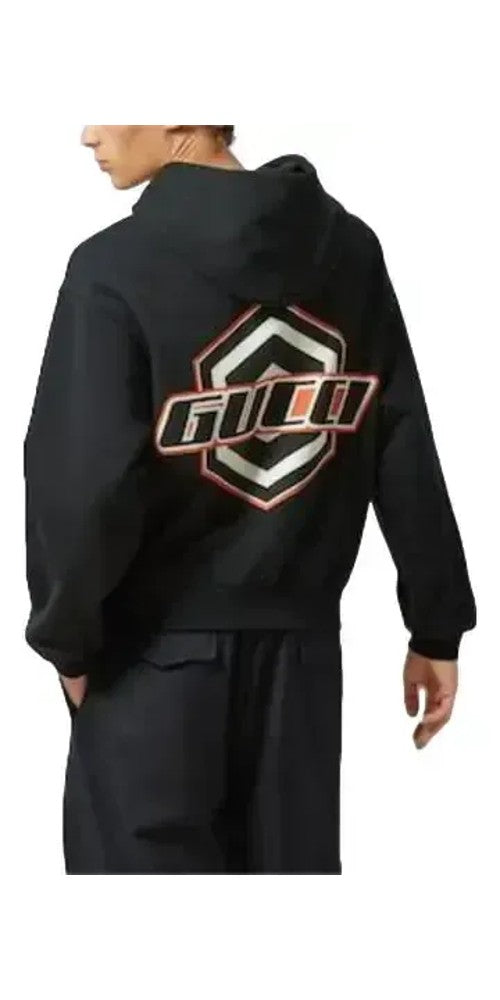 Gucci Moto Logo Hoodie Schwarz Herren