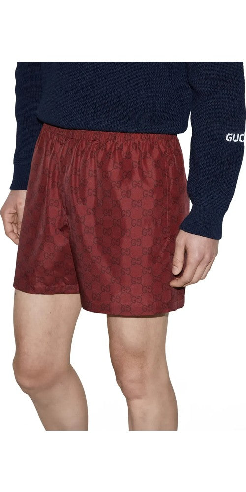 Gucci Badehose GG Logo Print Rot Herren Hauptbild