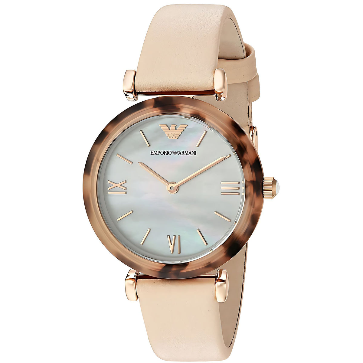 Emporio Armani Classic Damenuhr braun beige