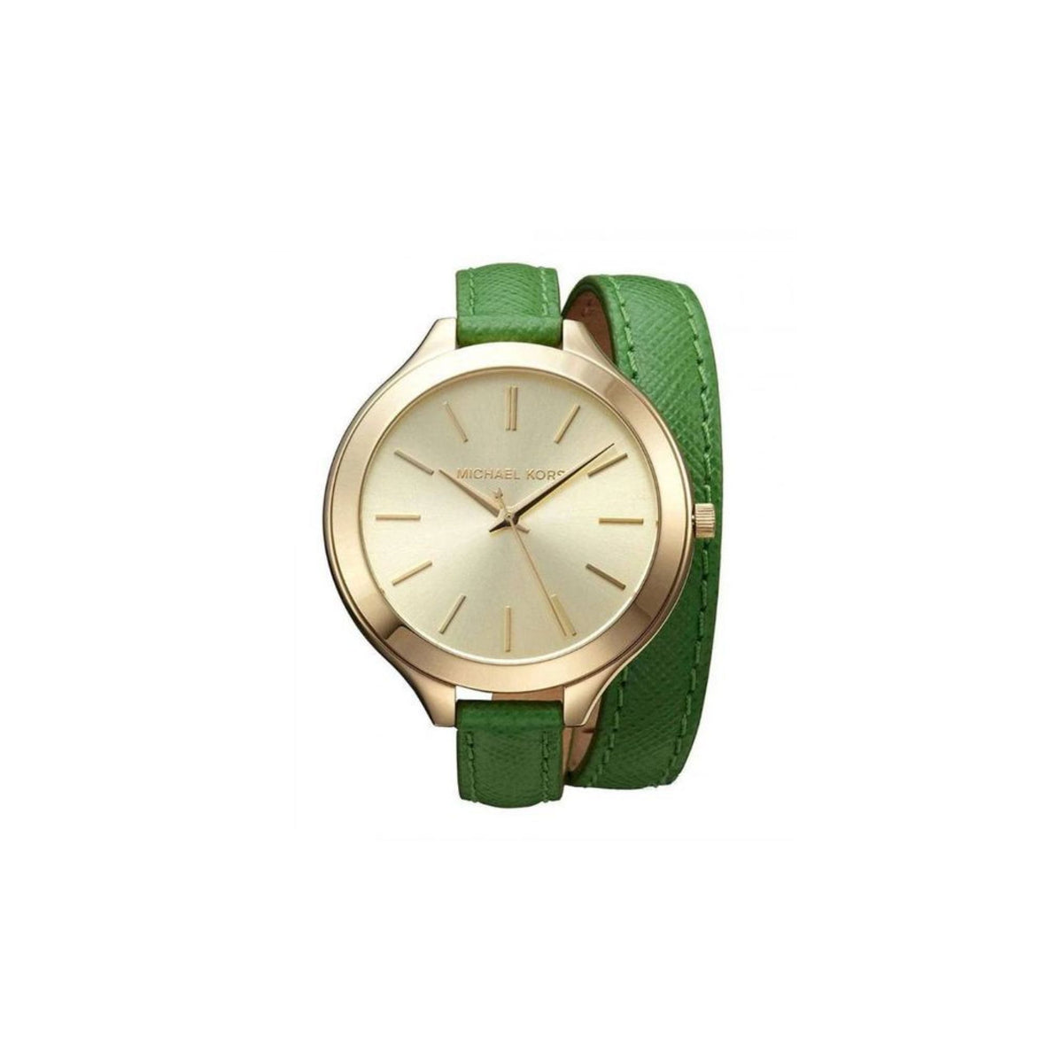Michael Kors Runway Lady Damenuhr gold gruen Hauptbild