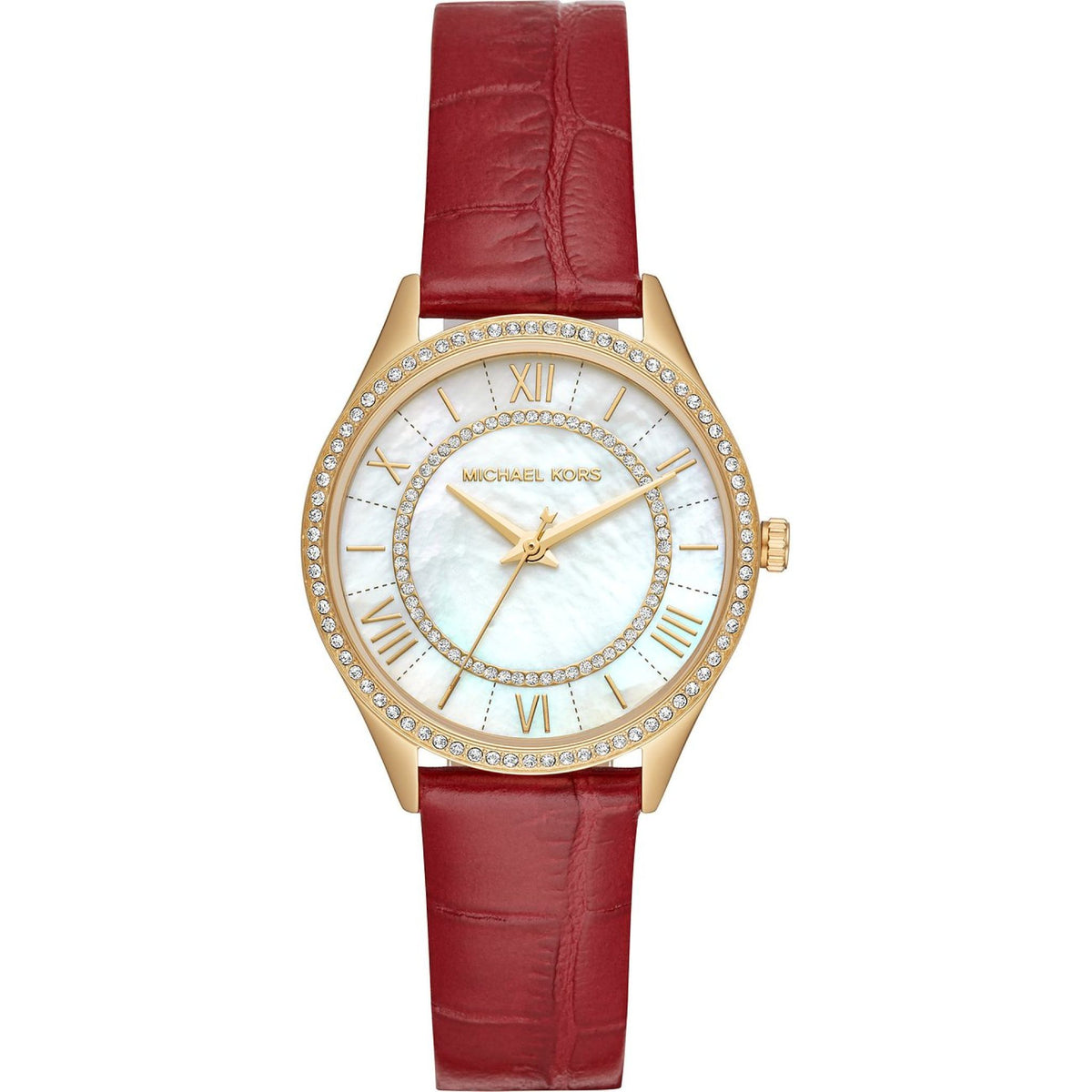 Michael Kors Lauryn Lady Damenuhr gold rot Hauptbild