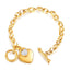 Hearts Armband aus 18K vergoldetem Edelstahl mit Zirkonia