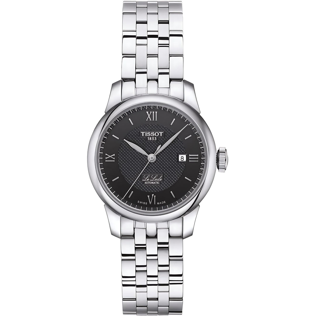 Tissot Le Locle Automatic Lady Damenuhr silber schwarz