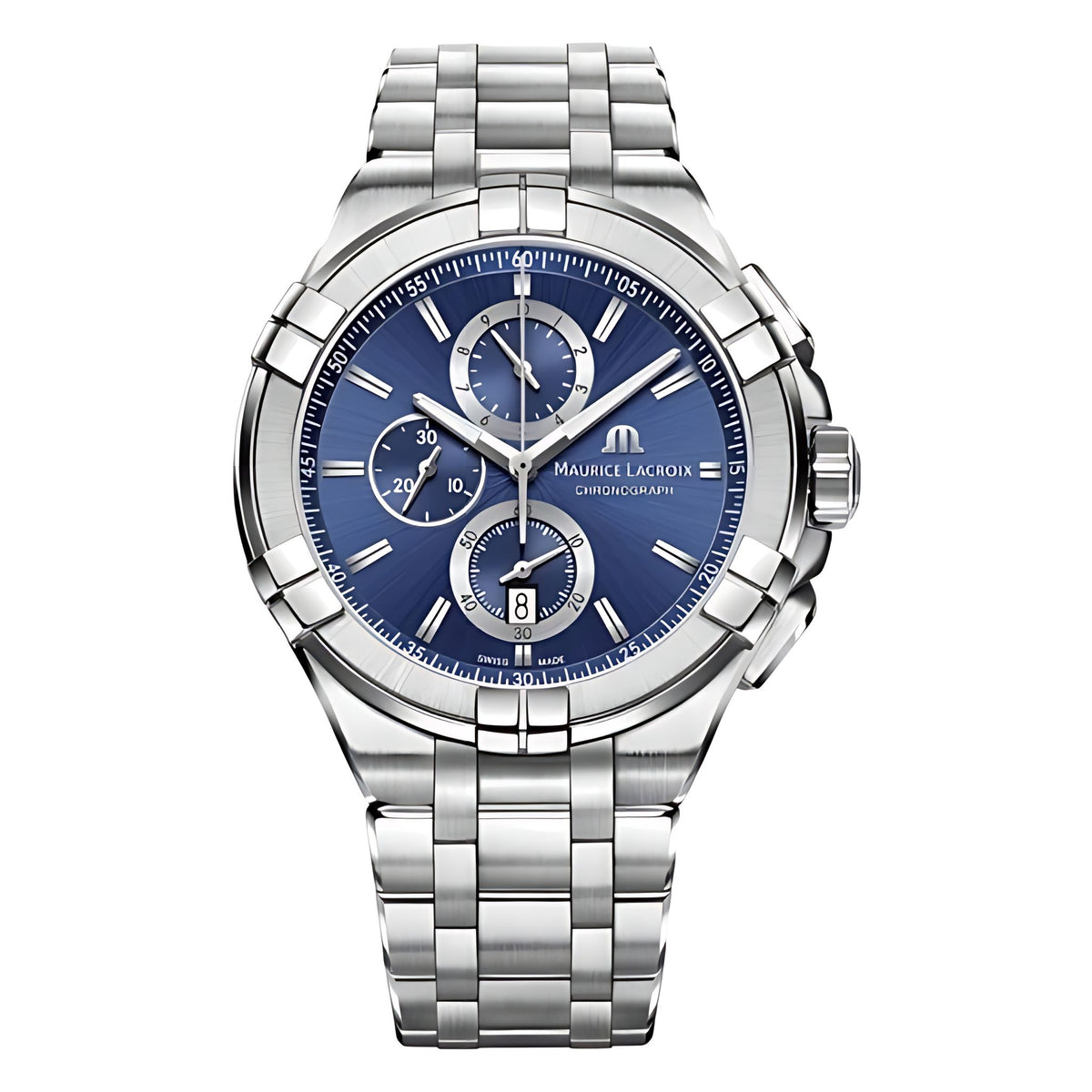 Maurice Lacroix AIKON Chronograph 44 mm Blau Edelstahl AI1018-SS002-430-1