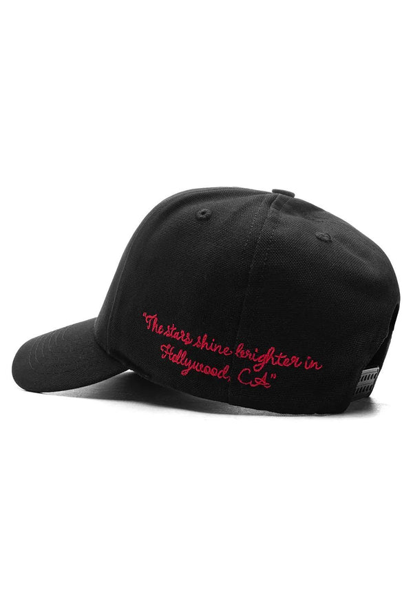 AMIRI | STARS MA CANVAS HAT – BLACK/RED