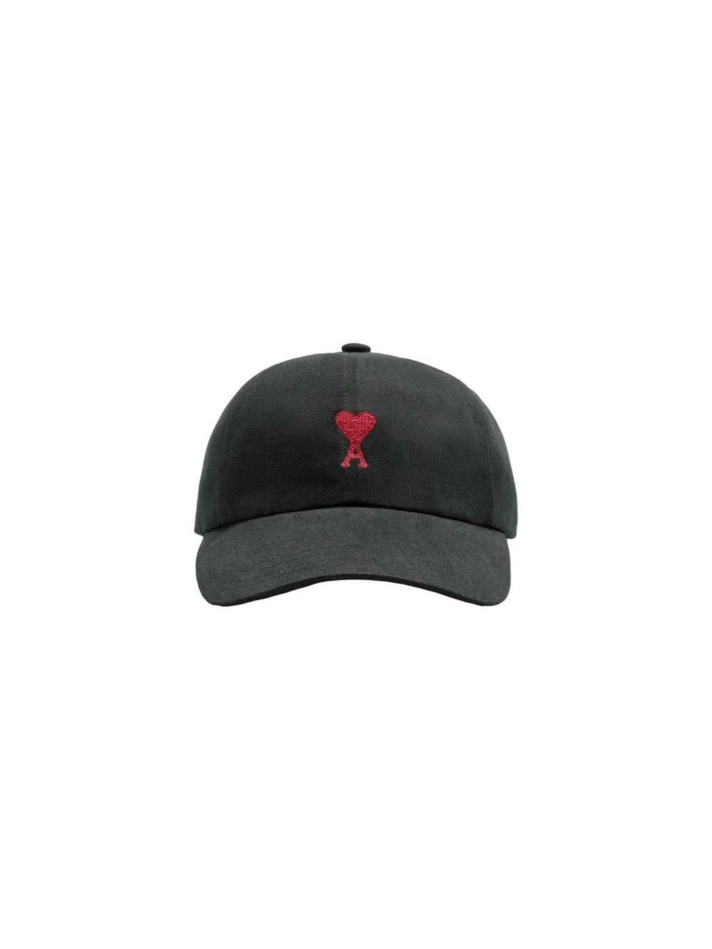 AMI Paris Ami de Coeur Cap aus schwarzer Baumwolle