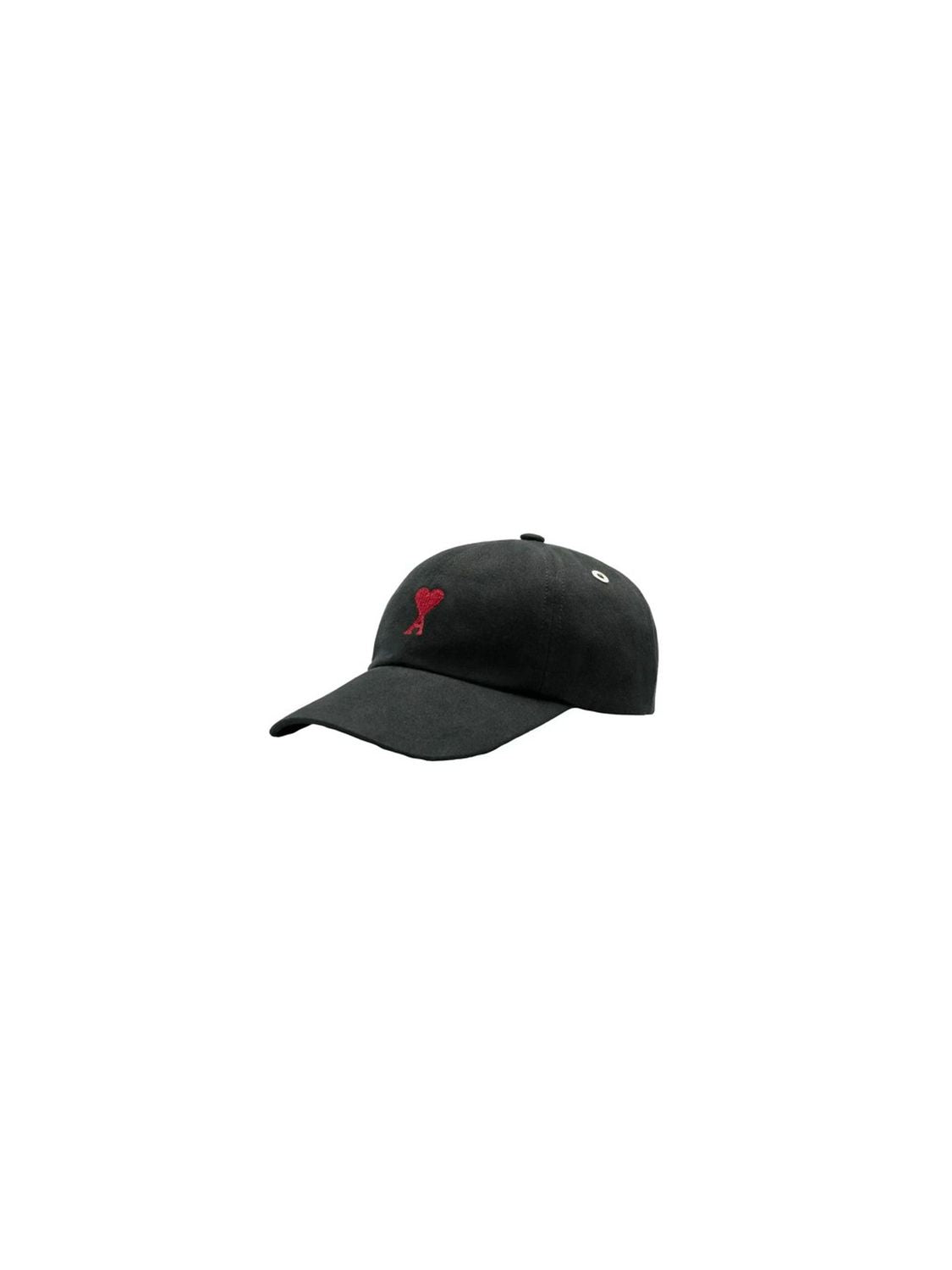 AMI Paris Ami de Coeur Cap aus schwarzer Baumwolle