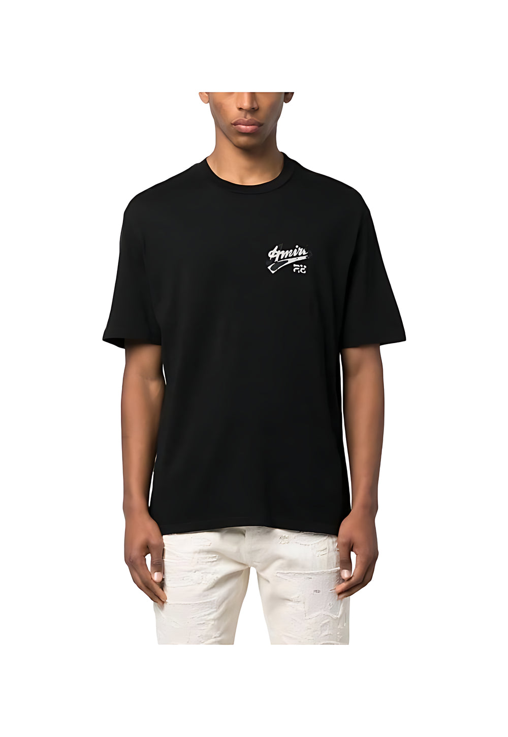 Amiri 22 Logo Print T-Shirt Schwarz Herren
