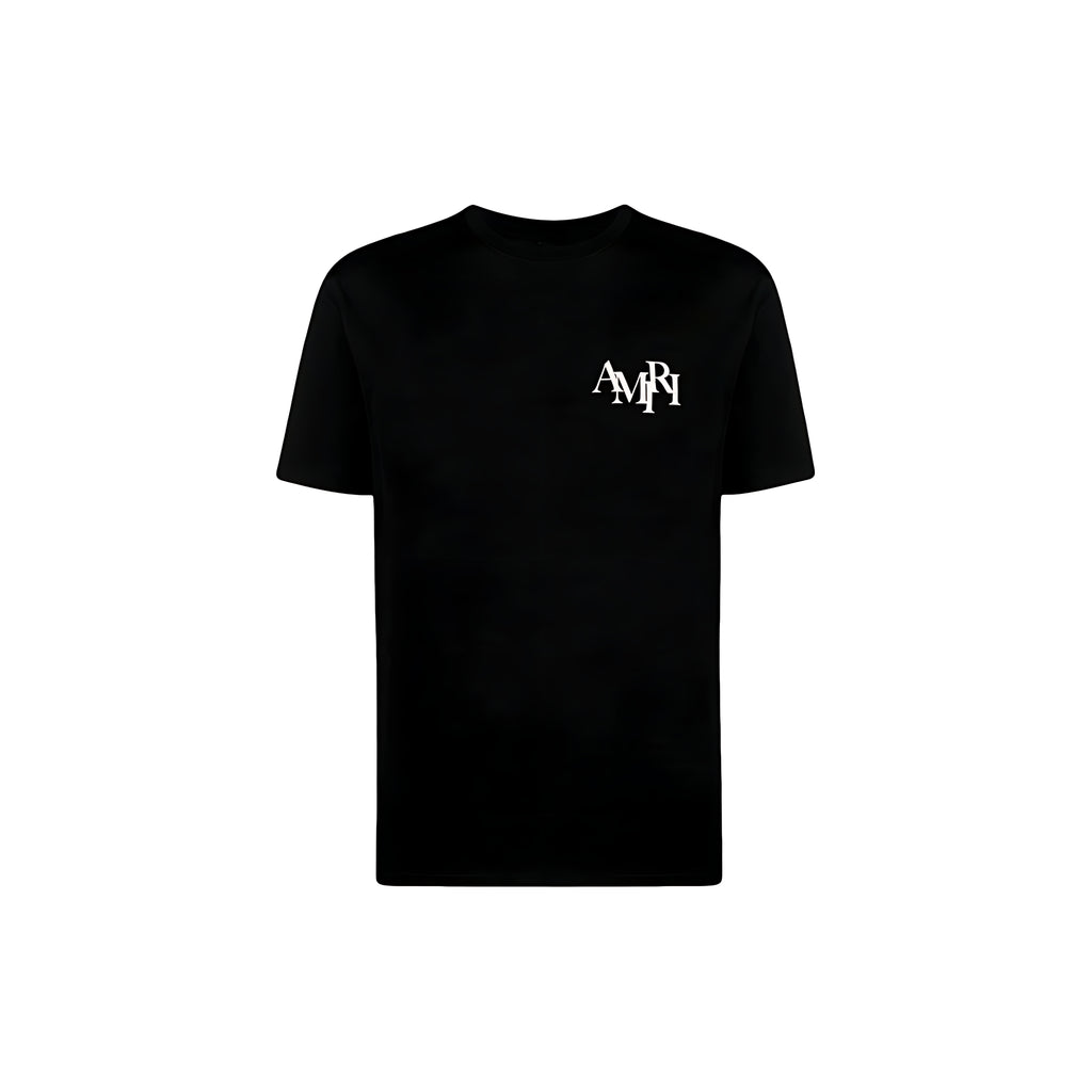 Amiri Logo Print T-Shirt Schwarz Herren