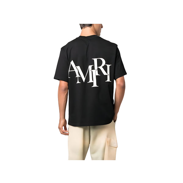 Amiri Logo Print T-Shirt Schwarz Herren