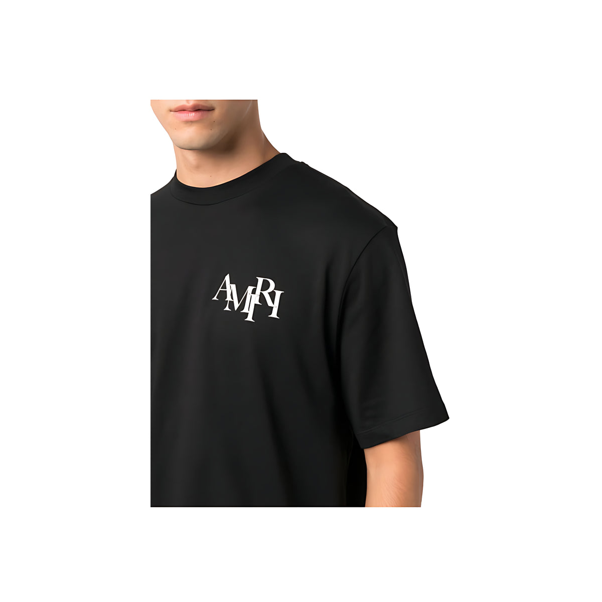 Amiri Logo Print T-Shirt Schwarz Herren