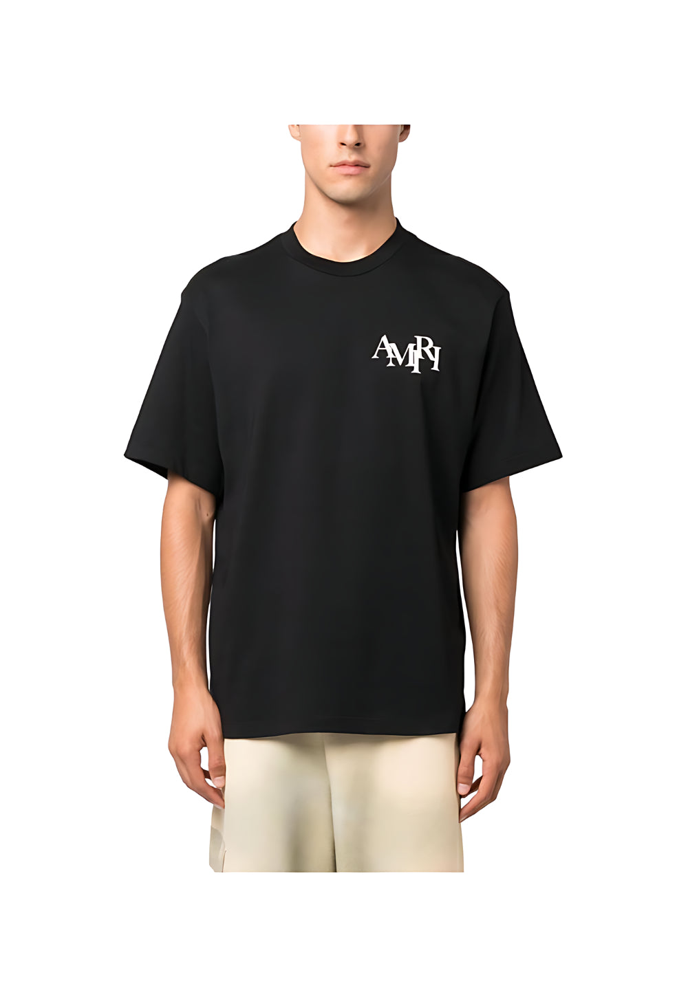 Amiri Logo Print T-Shirt Schwarz Herren