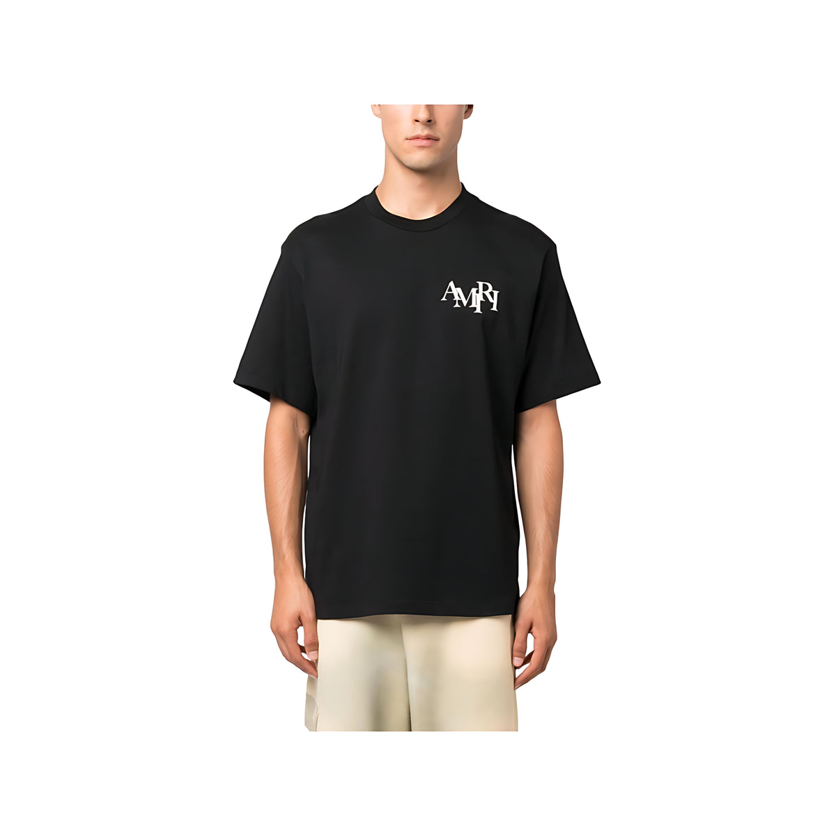 Amiri Logo Print T-Shirt Schwarz Herren