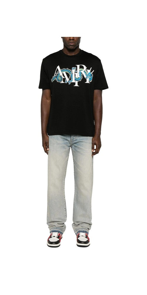 Amiri T-Shirt mit Drachen Print Schwarz Herren Hauptbild