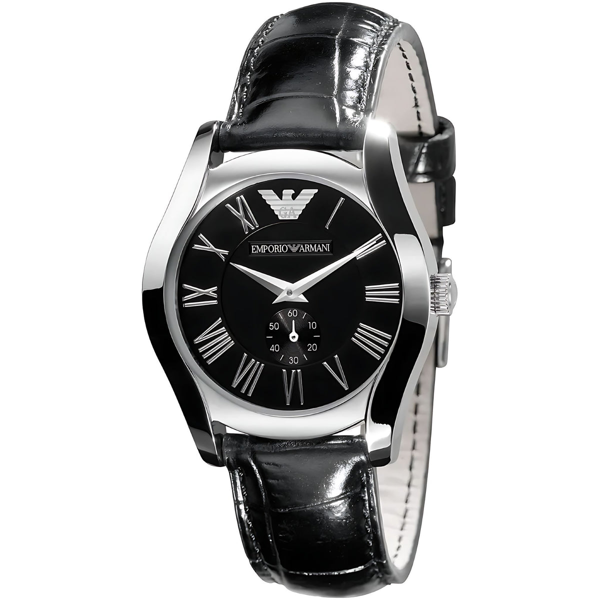 Emporio Armani Classic Damenuhr silber schwarz