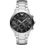 Emporio Armani Giovanni Chronograph Herren silber schwarz