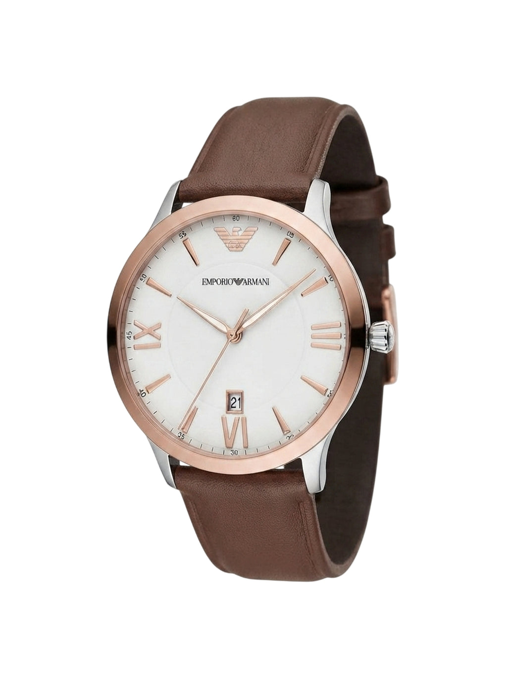 AR11211 Emporio Armani Giovanni Herrenuhr Quarz Edelstahl Lederarmand