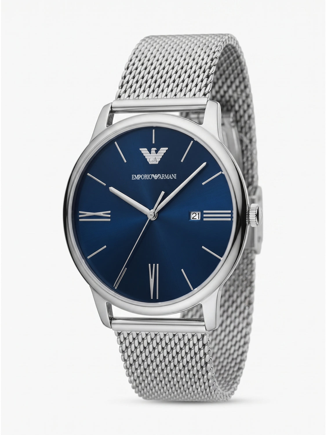 AR11571 Emporio Armani Herrenuhr Quarz Edelstahl Mesh Blau Hauptbild