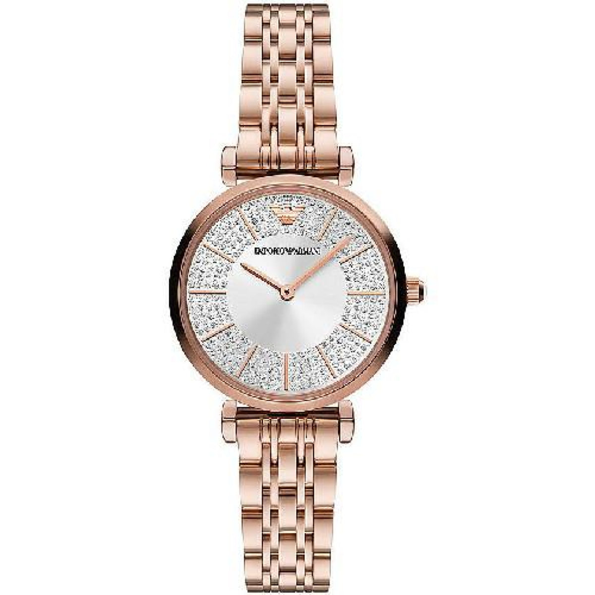 Emporio Armani Gianni T Bar Damenuhr roségold silber