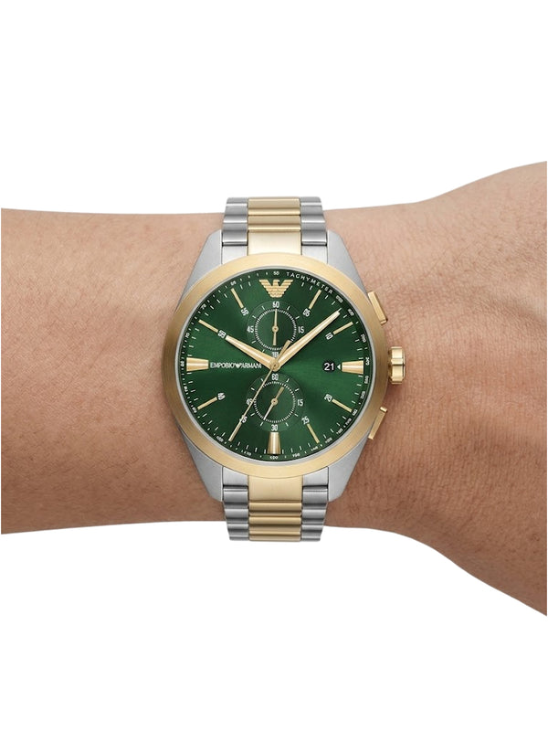 Emporio Armani Claudio Chronograph Herrenuhr Bicolor AR11511