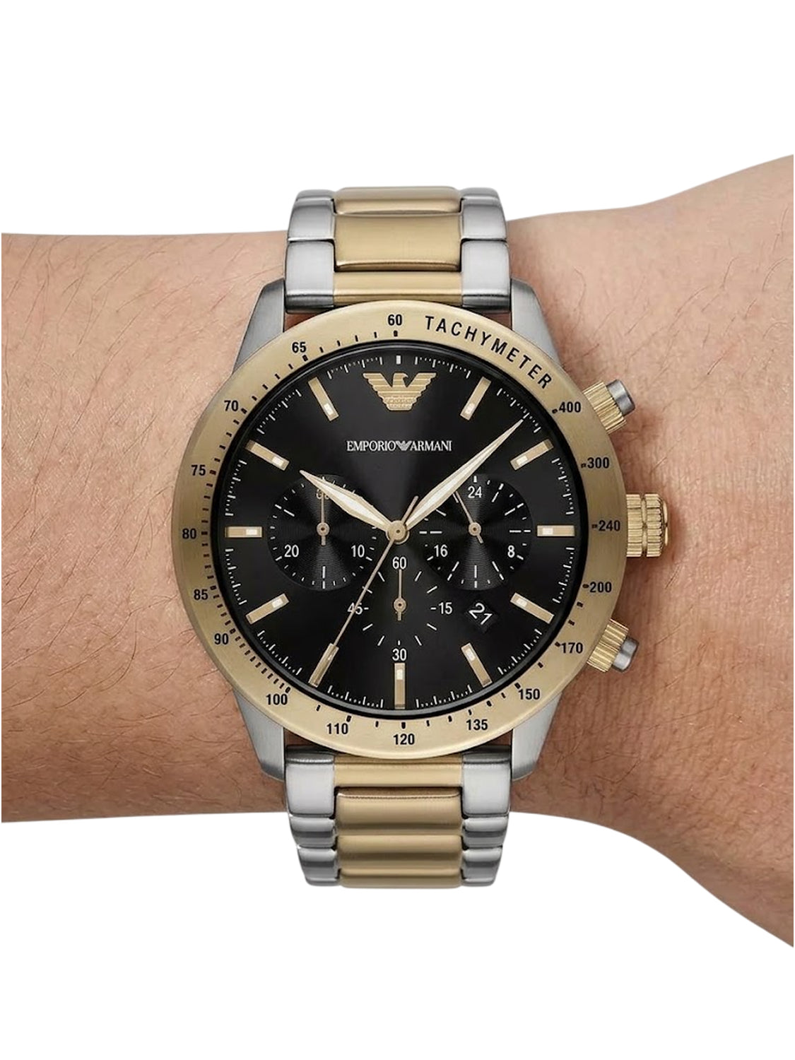 Emporio Armani Mario Chronograph Herrenuhr Bicolor AR11521