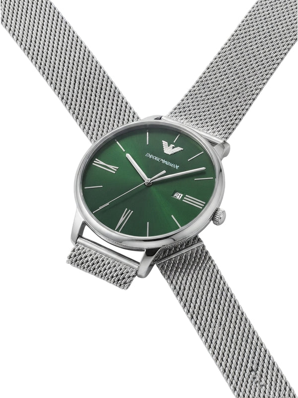 AR11578 Emporio Armani Herrenuhr Quarz Mesh Grün Edelstahl