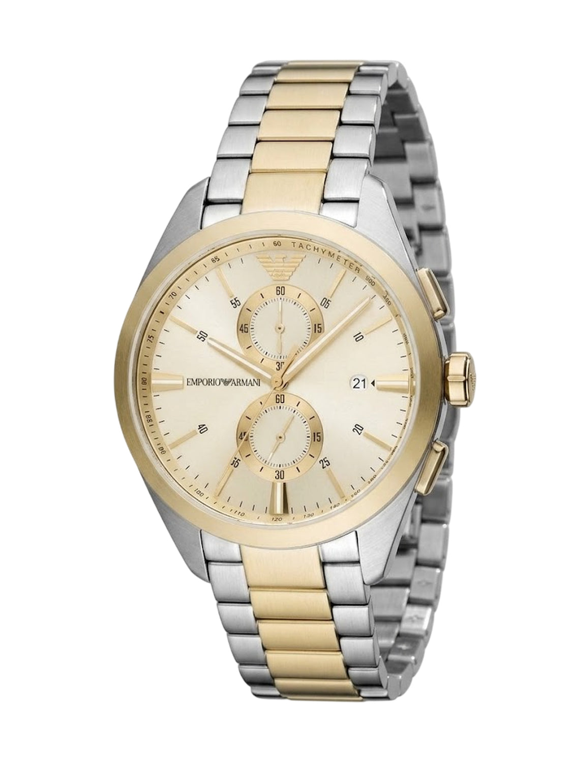 Emporio Armani Claudio Chronograph Herrenuhr Bicolor AR11605