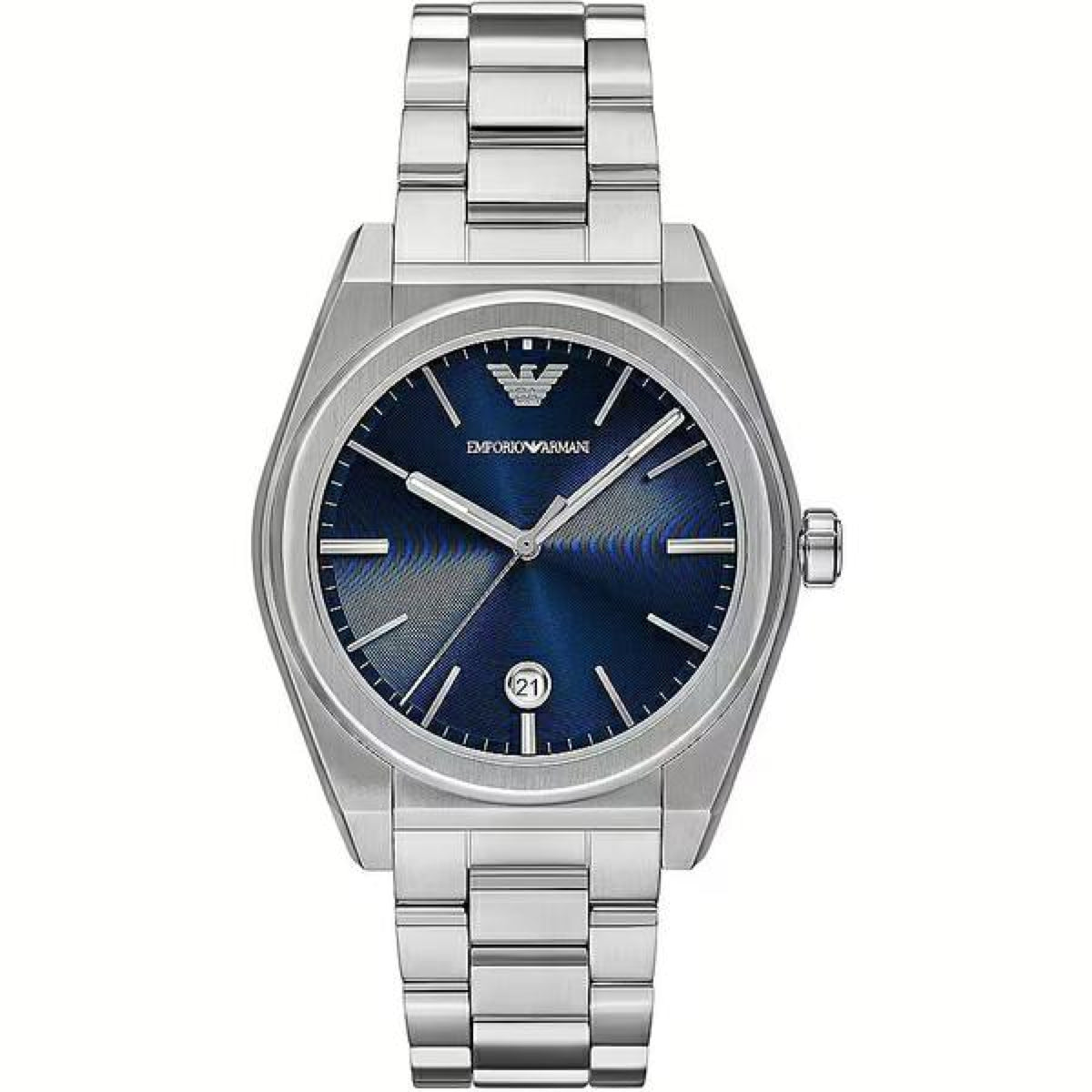 Emporio Armani Federico Herrenuhr silber blau Hauptbild